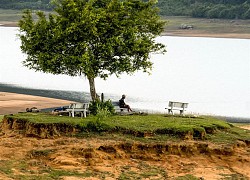 Hồ Phú Ninh mùa nước cạn