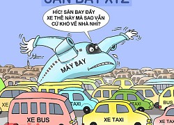 Sân bay đầy xe vẫn khó về nhà