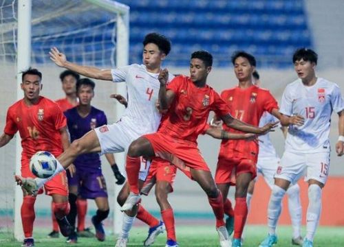 U20 Trung Quốc ghi 2 bàn trên chấm 11 m phút bù giờ để hạ Myanmar