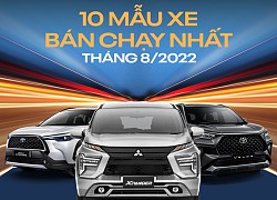 [Infographic] 10 mẫu ô tô bán chạy nhất tháng 8/2022: Mitsubishi Xpander đứng đầu tháng thứ 2 liên tiếp