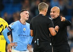 Pep 'lật mặt' cực nhanh với trọng tài ở trận Man City vs Dortmund