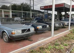 Cả dàn xe Volvo 240 chưa lăn bánh bị "bỏ rơi" hàng chục năm