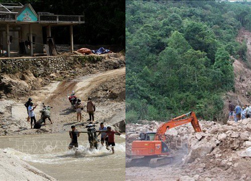 Chung tay khắc phục hậu quả thiên tai nơi tâm lũ Xuân Minh, Hà Giang