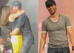 Nam ca sĩ Enrique Iglesias hôn fan nữ như 'đói' lâu ngày dù đã có vợ con đuề huề