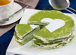 Công thức làm bánh crepe trà xanh nghìn lớp siêu dễ, ngon miễn chê