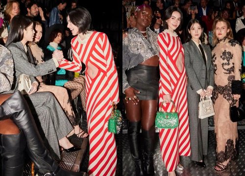 IU bất ngờ bị "ma nữ" Mai Davika lấn át tại Milan Fashion Week