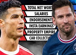 So sánh giá trị tài sản ròng của Ronaldo và Messi