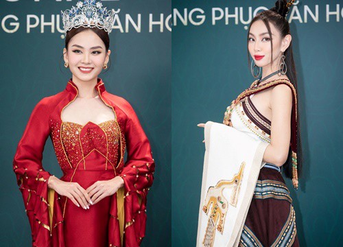 Thùy Tiên, Mai Phương trên thảm đỏ Hoa hậu Hòa bình Việt Nam