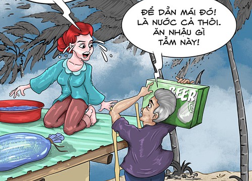 Bợm nhậu 'hoãn sự sung sướng' đối phó siêu bão