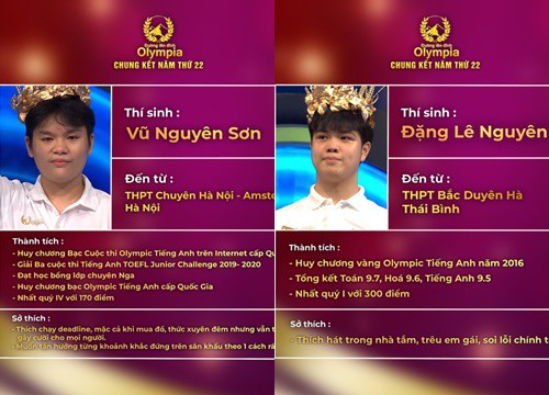 "Profile khủng" của 4 thí sinh Chung kết Đường lên đỉnh Olympia 2022