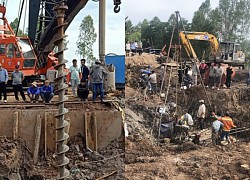 Giải cứu bé trai rơi xuống trụ bê tông gặp khó, tính phương án phụ để đẩy nhanh tiến độ