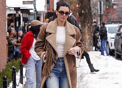 Kendall Jenner diện đồ sành điệu, khoe dáng chuẩn fashionista trên nền tuyết