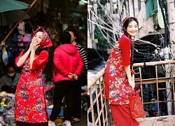 Diện "chăn con công" chơi Tết - mẫu áo dài lạ cho nàng hoài cổ yêu vintage