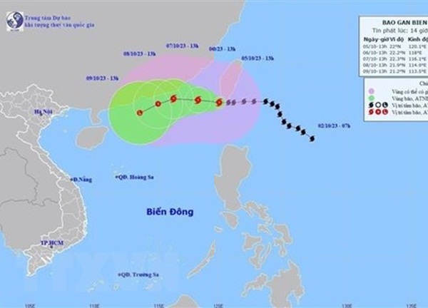 Bão Koinu đã đi vào Biển Đông, trở thành bão số 4 trong năm 2023