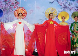 Sắc thu Việt - Nhật: Duyên dáng áo dài Việt Nam và kimono Nhật Bản