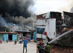 Công ty gỗ ở Bình Dương cháy lớn, lửa nhanh chóng lan rộng, nhiều công nhân bỏ chạy thoát thân