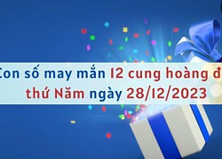 Con số may mắn hôm nay 12 cung hoàng đạo ngày 28/12/2023