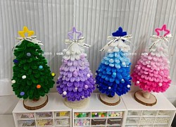 Giới trẻ mê mẩn trào lưu làm cây thông Noel bằng kẽm nhung