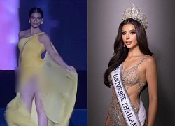 Á hậu 1 Miss Universe &#8211; Anntonia Porsild vừa về Thái đã gặp sự cố, ngượng chín mặt lộ 1 thứ khó coi