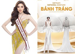 Trang phục dân tộc của đại diện Việt Nam tại Miss Charm 2023 lấy cảm hứng từ bánh tráng