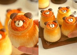 Bánh gato flan hình gấu cực đáng yêu, cách làm lại không hề khó