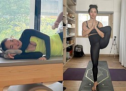 Mẹ bầu Phương Trinh Jolie và Minh Hằng trái ngược khi tập yoga