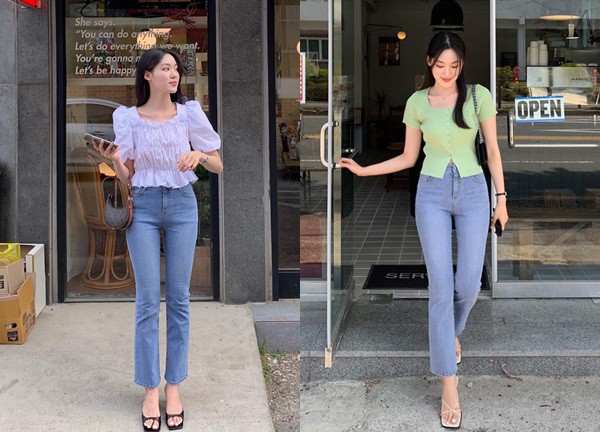 5 cách diện quần jeans cho nàng thấp bé