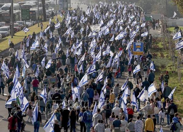 Israel: Biểu tình phản đối cải cách tư pháp bước sang tuần thứ 10 liên tiếp