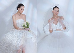 Hoa hậu Phương Khánh lăng xê mốt váy cưới crop top