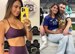 Phát sốt với màn dán mặt Messi của cô vợ Antonella Roccuzzo