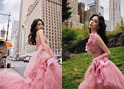 Angelababy phải "bóp váy" gần 12cm mới vừa vòng eo