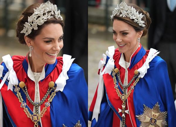 Kate Middleton đeo chuỗi trang sức của Công nương Diana tại Lễ đăng quang