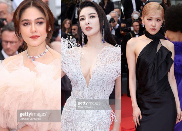 Thảm đỏ Cannes ngày 2: Rosé và nữ hoàng làng giải trí Thái đối lập, bản sao Song Hye Kyo chơi trội