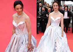 'Nữ hoàng cảnh nóng' Thang Duy đeo kim cương khoe nhan sắc đỉnh cao ở Cannes