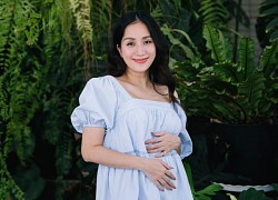 "Mẹ bầu" Khánh Thi khoe sắc rạng rỡ ở những tháng giữa của thai kỳ