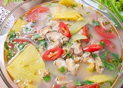 Vị ngon đặc biệt trong món canh chua trùng trục nấu muỗm của người Hà Nội và cách nấu với dứa, chỉ mất 10p cũng ngon không kém