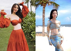 Hòa Minzy khoe vóc dáng nuột nà, da trắng mịn với áo bikini cúp ngực gợi cảm khi đi biển