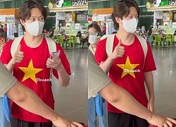 Heechul (Super Junior) mặc áo quốc kỳ Việt Nam, bất ngờ có mặt tại sân bay Tân Sơn Nhất