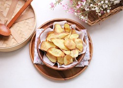 Dùng nồi chiên không dầu làm snack khoai lang ăn giòn ngon mà chẳng sợ tăng cân!