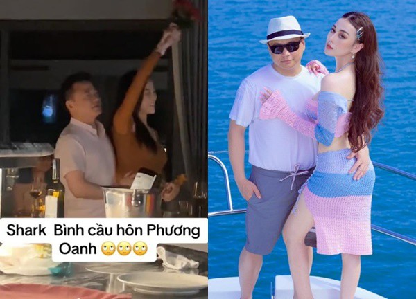 Rầm rộ clip Shark Bình quỳ gối cầu hôn Phương Oanh, không ngại làm hành động "hồi xuân" giữa chốn đông người