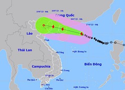 Bão số 1 đạt cường độ cực đại, đang hướng vào phía Quảng Ninh Hải Phòng