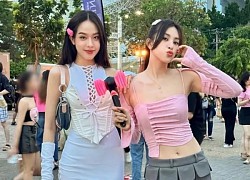 Thời trang đi 'đu' BlackPink: Thùy Tiên - Phương Nga chuẩn 'hồng đen', vợ chồng Diệu Nhi - Anh Tú 'lạc quẻ'