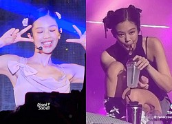 Cưng xỉu khoảnh khắc Jennie (BLACKPINK) uống nước tại concert Hà Nội, nháy mắt 1 giây khiến netizen bấn loạn