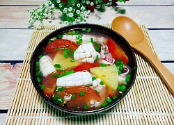 Canh mực nấu chua ngọt thanh, không tanh, chồng con khen hết lời