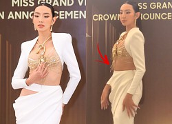 Diện váy cắt xẻ táo bạo, Hoa hậu Thuỳ Tiên bất ngờ để lộ vòng 2 kém thon gọn?