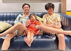 Nhà Cường Đô La diện đồ ngủ gia đình, biểu cảm của Subeo và Suchin gây chú ý