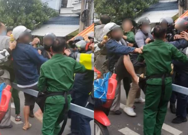 Nhóm đi mô tô không chịu xếp hàng mua vé phà Cát Lái, xô xát với người nhắc nhở
