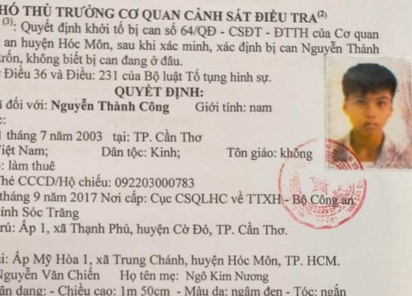 Truy nã kẻ xâm hại trẻ em ở TP Hồ Chí Minh