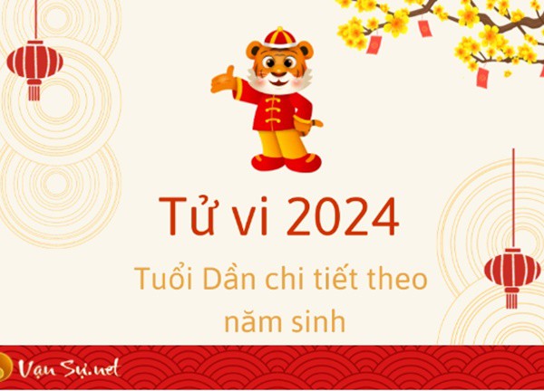 Tử vi tuổi Dần năm 2024 chi tiết từng năm sinh