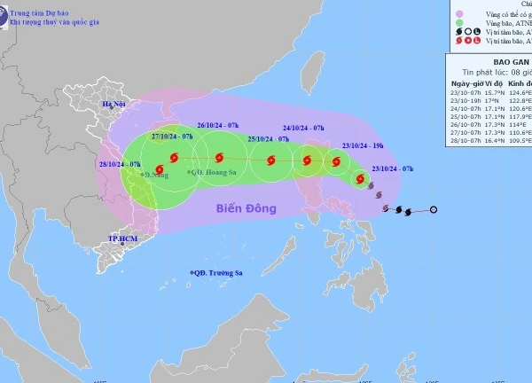 Bão Trà Mi sẽ vào biển Đông thành cơn bão số 6, hướng vào miền Trung